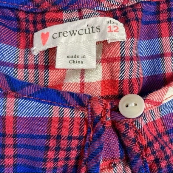 ⭐️CREWCUTS Plaid Sequin Embellished Tunic Top Girls 12 - Picture 4 of 4